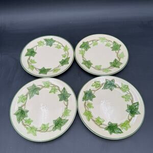 Set of 4 Vintage Franciscan Ivy Bread & Butter Plates USA Dinnerware